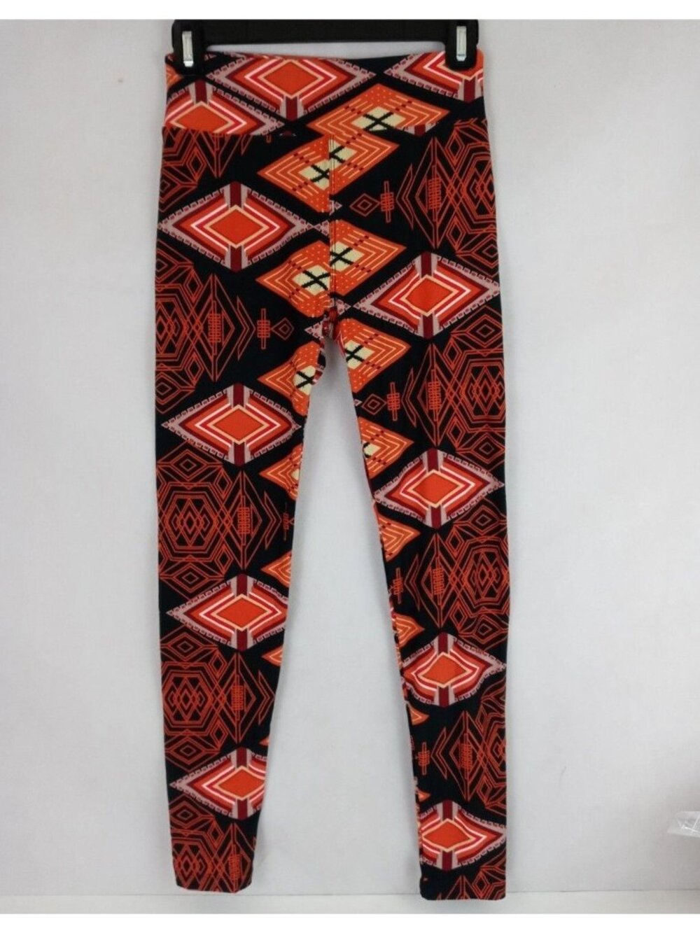 LuLaRoe Leggings OS Blue With Orange Western Designs